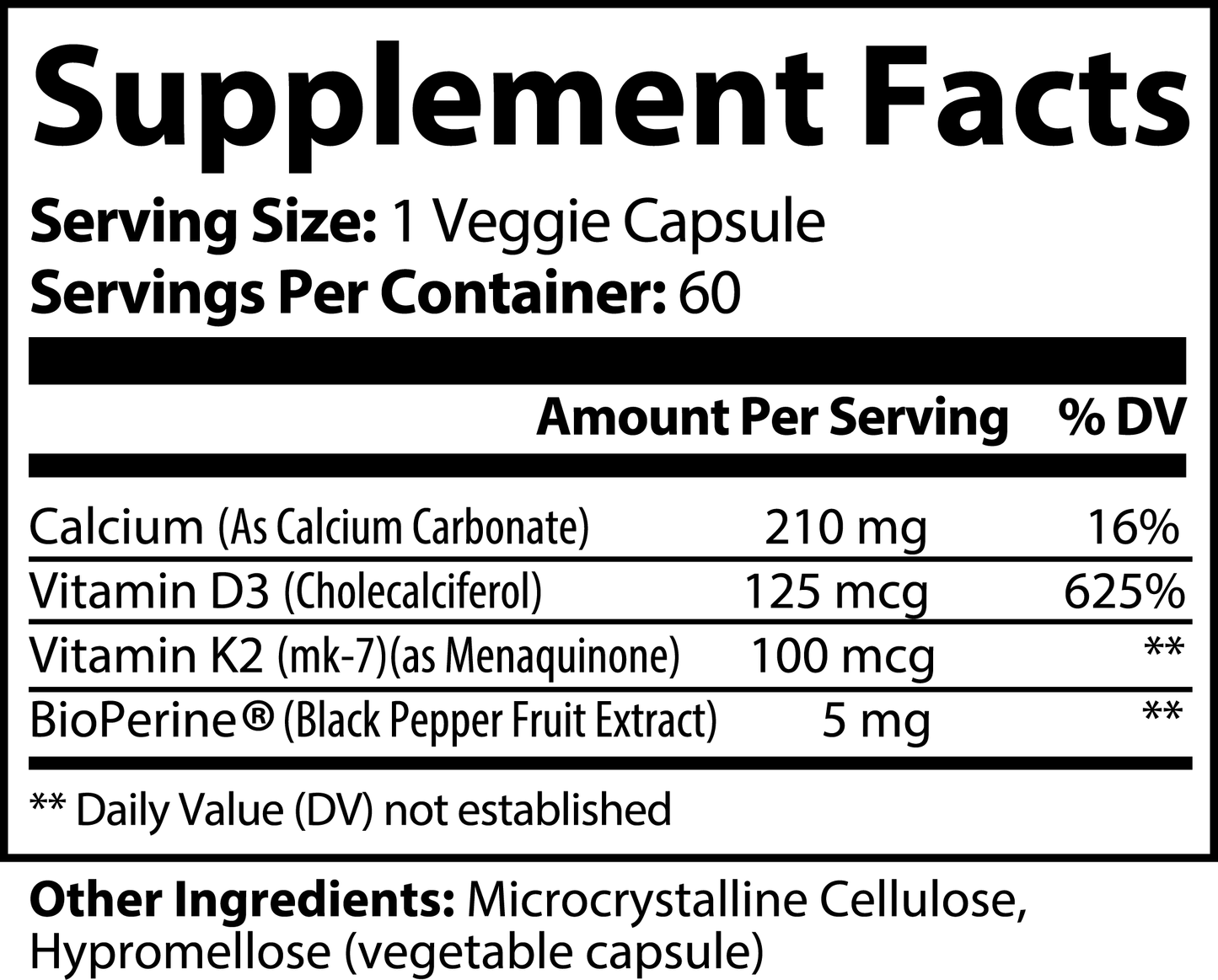 D3+K2 Plus Calcium